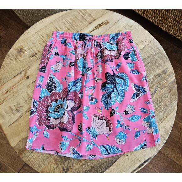 Loft Floral Drawstring Lined Skirt Women's Size S NWT Pockets Boho Party - Picture 1 of 9